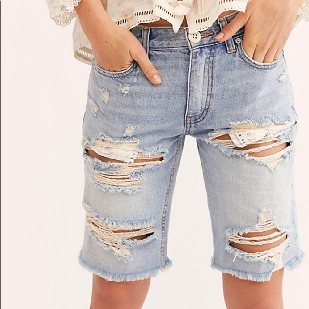 Free people Caroline cutoff denim shorts